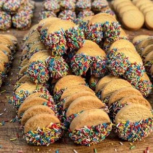 Biscotti da dessert ricoperti con granella di zucchero